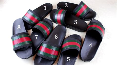 gucci fake crystal.slides.womens size.10|how to identify Gucci slides.